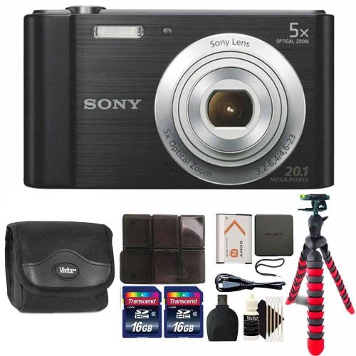  Teds Sony Cyber-shot DSC-W800 Digital Camera (Black) with 32GB Accessory Kit