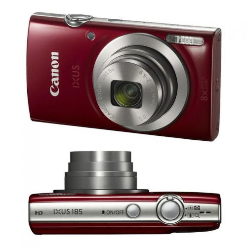  Teds Canon Powershot Ixus 185  ELPH 180 20MP Compact Digital Camera Red with 32GB Accessory Bundle