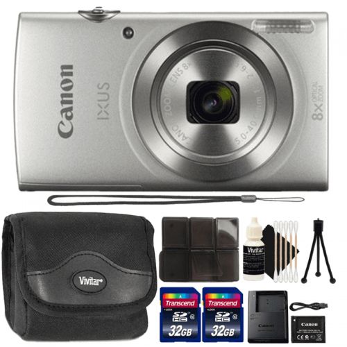  Teds Canon Ixus 185  Elph 180 20MP Digital Camera Silver with 32GB Accessory Kit