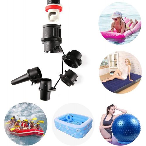  TeeTree Inflatable Boat Sup Pump Adaptor Standard, Conventional Air Pump Air Valve Adapter,Leak-Proof Multifunctional Air Pump Air Valve Adapter, Use for Kayak,Inflatable Beds