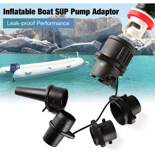  TeeTree Inflatable Boat Sup Pump Adaptor Standard, Conventional Air Pump Air Valve Adapter,Leak-Proof Multifunctional Air Pump Air Valve Adapter, Use for Kayak,Inflatable Beds