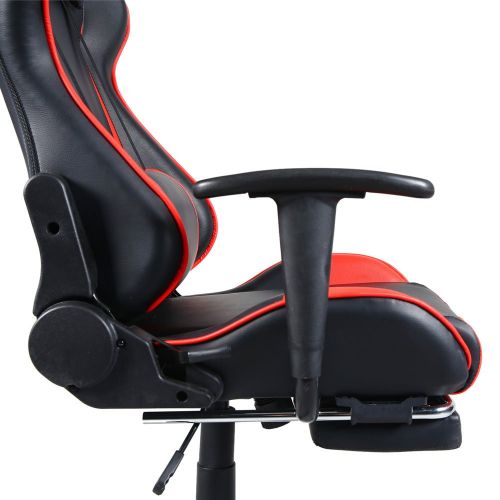  Teekland High Back Swivel Chair Racing Gaming Chair Office Chair with Footrest Tier Black & Red