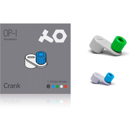  Teenage Engineering},description:Mount the crank accessory on OP-1s blue knob and press shift + rec, and your OP-1 is now in œhand-crank-recording mode. Use the crank to create s