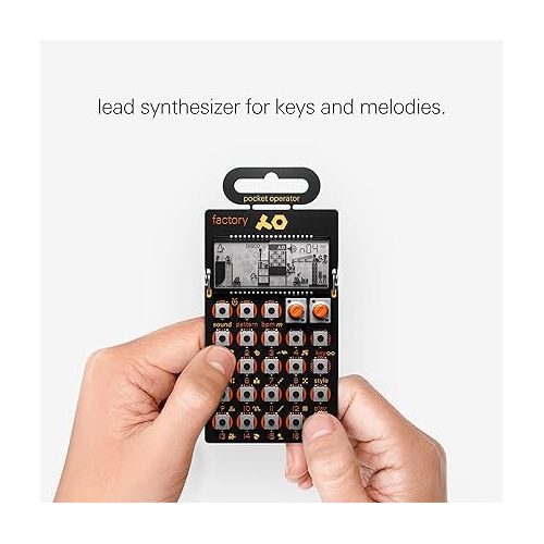  Teenage Engineering Pocket Operator PO-16 Factory, Lead Synthesizer for Keys Melodies. Sequencer with Parameter Locks, Play Styles & Punch-in Effects