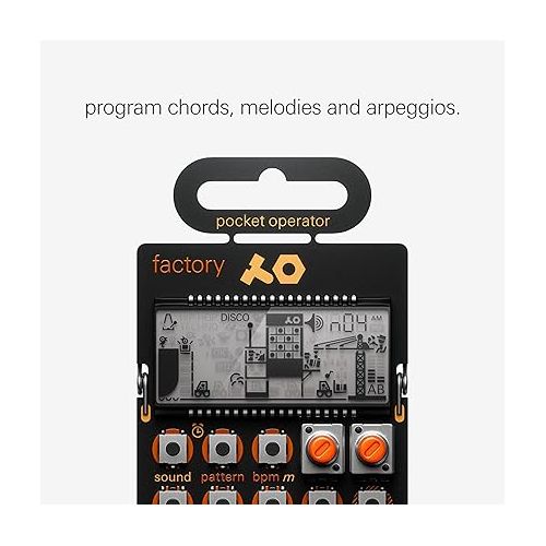  Teenage Engineering Pocket Operator PO-16 Factory, Lead Synthesizer for Keys Melodies. Sequencer with Parameter Locks, Play Styles & Punch-in Effects