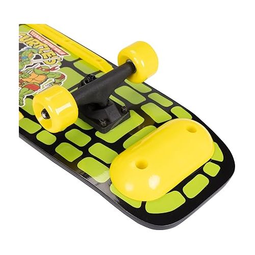  Teenage Mutant Ninja Turtles Kids Skateboard Shorty Cruiser Features Fun TMNT Vintage Graphics on Deck & Grip Tape! 60mm x 45mm Wheels, Carbon Steel ABEC 3 Speed Bearings