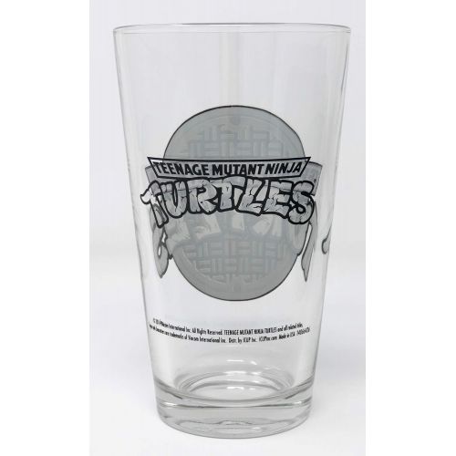  Teenage Mutant Ninja Turtles Pint Glass Tumbler - Officially Licensed (5-3/4 Tall)