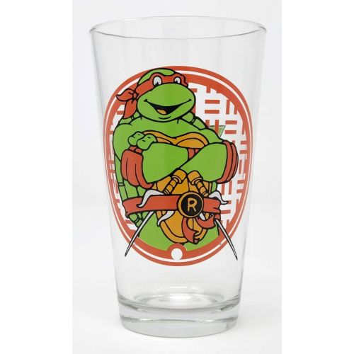  Raphael Teenage Mutant Ninja Turtles Pint Glass - Officially Licensed (5-3/4 Tall)