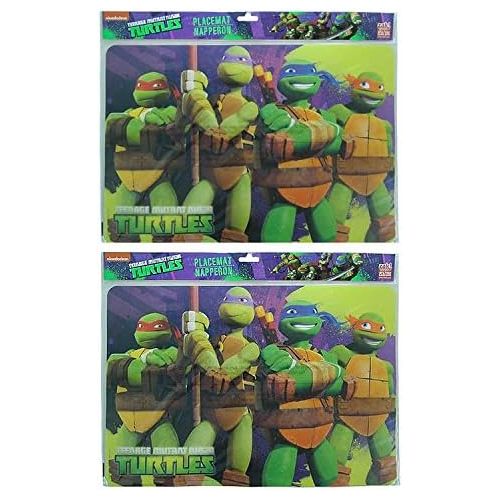  Teenage Mutant Ninja Turtles TMNT Placemat Set [2-Per Pack]