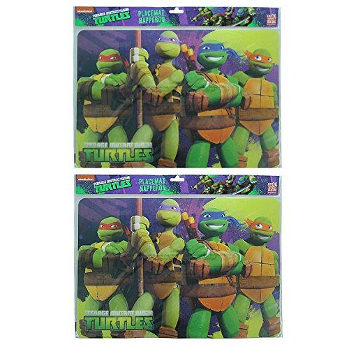  Teenage Mutant Ninja Turtles TMNT Placemat Set [2-Per Pack]