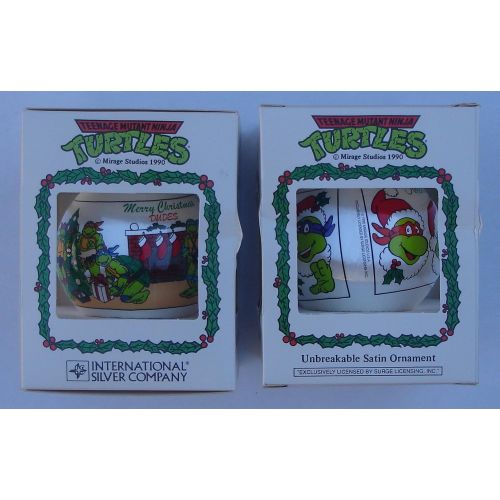  Teenage Mutant Ninja Turtles Set Of (6) Christmas Ornaments From 1990