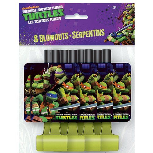  Teenage Mutant Ninja Turtles Party Blowers, 8ct