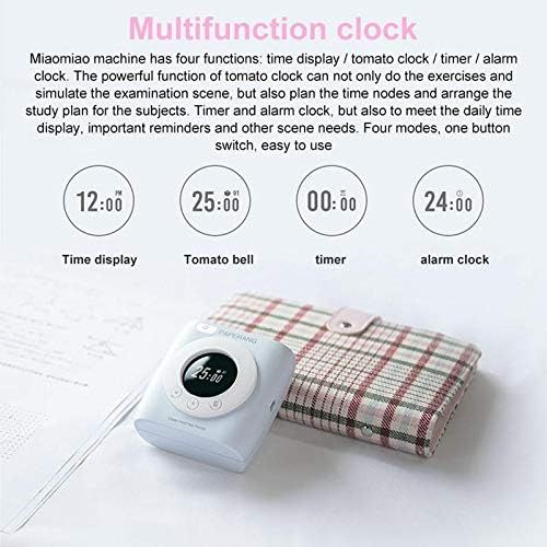  Teepao Paperang P2S Mini Pocket Printer 300DPI with Alarm Clock - Portable Paper Photo Printer - Good Tools for Work/Study/Taking Notes/Making Plan/Travel/Learning - Ideal Gift for Childr