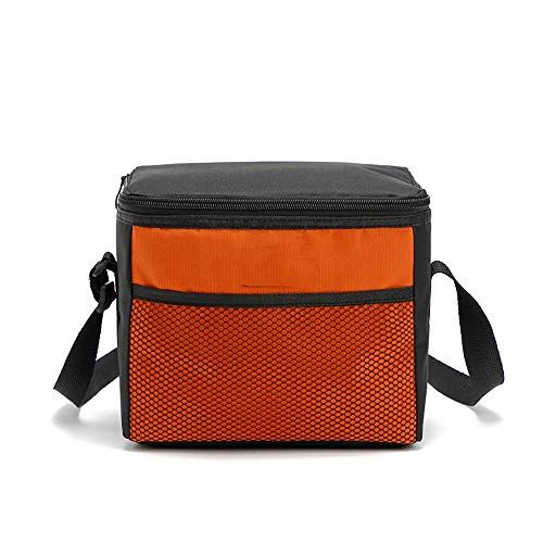  Teerwere Picnic Basket Portable Oxford Cloth Insulation Lunch Bag Student Outdoor Picnic Bag Portable Thermostat Fresh Mummy Portable Ice Bag Picnic Baskets with lid (Color : Orange)