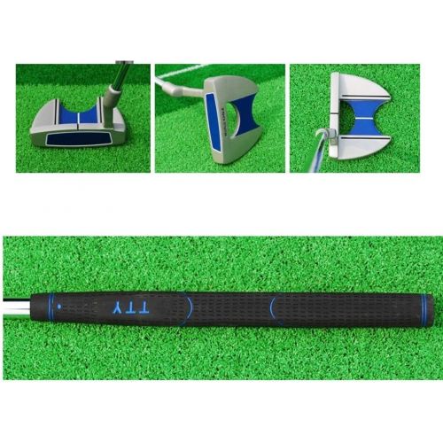  Teerwere Golf Clubs Zinc Alloy Stainless Steel Golf Putter Golf Club Men and Women Putter Semicircular Putter Titanium Golf Clubs (Color : Blue, Size : 33.5 inches)