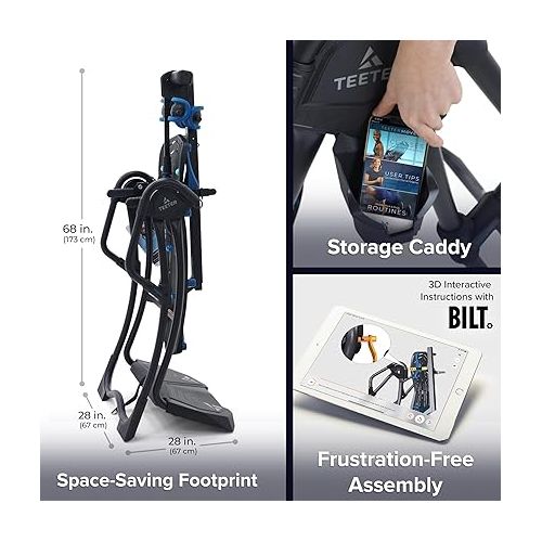  Teeter FitSpine LX9 Inversion Table, Deluxe Easy-to-Reach Ankle Lock, Back Pain Relief Kit, FDA-Registered