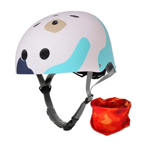  Teetle Youth Skateboard Helmet Adults/Teens/Kids with Two Removable Liners Multi-Sports Scooter Roller Skate Inline Skating M Size 21-23 Inch