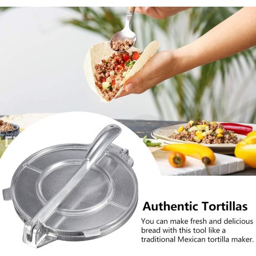  [아마존베스트]Teeyyui 6.5 Inch Tortilla Press Maker, Non-Stick Gadgets DIY Bakeware with Foldable, Sturdy Handle for Homemade Tortillas or Tacos Cake Breakfast (Red)