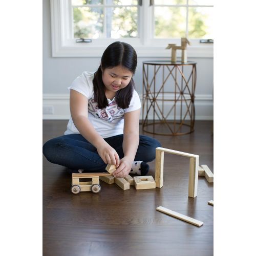  [무료배송] 테구 자석 나무 블록 세트 130 Piece Tegu Classroom Magnetic Wooden Block Set, Natural