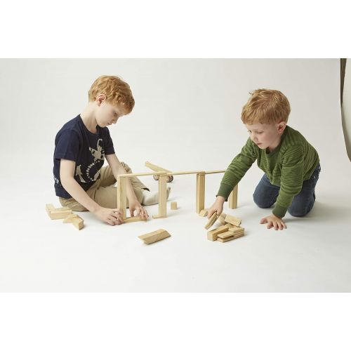  22 Piece Tegu Endeavor Magnetic Wooden Block Set, Mahogany