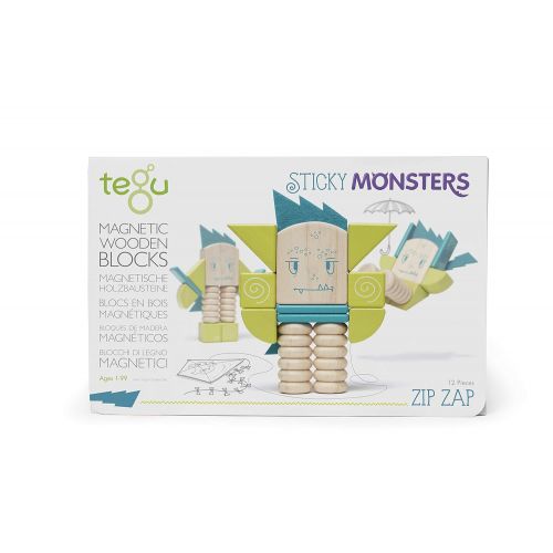  Tegu Zip Zap Magnetic Wooden Block Set