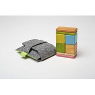 8 Piece Tegu Pocket Pouch Magnetic Wooden Block Set, Tints