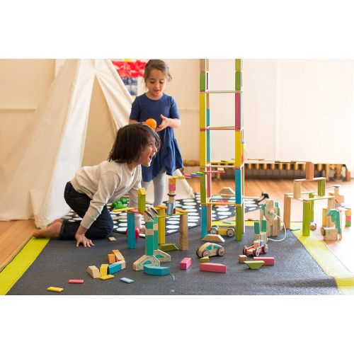  14 Piece Tegu Magnetic Wooden Block Set, Blues