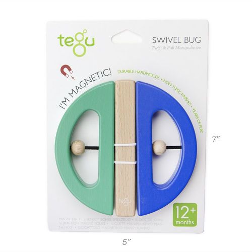  Tegu Swivel Bug Magnetic Building Block Set, Teal & Blue Big Top