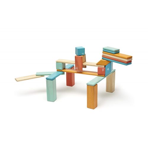  24 Piece Tegu Magnetic Wooden Block Set, Sunset