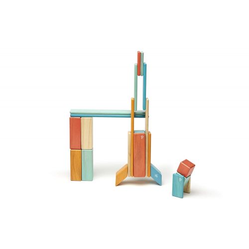  24 Piece Tegu Magnetic Wooden Block Set, Sunset