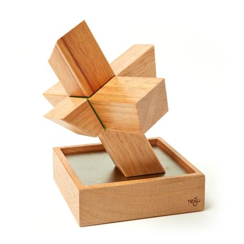  8 Piece Tegu Asterisk Magnetic Wooden Block Set, Mahogany