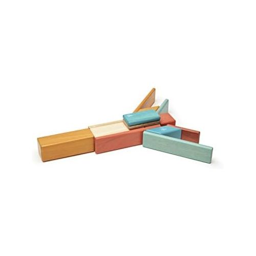  [아마존베스트]14 Piece Tegu Magnetic Wooden Block Set, Sunset