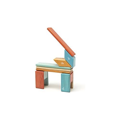  [아마존베스트]14 Piece Tegu Magnetic Wooden Block Set, Sunset