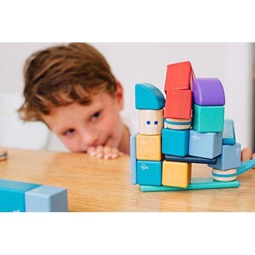  [아마존베스트]14 Piece Tegu Magnetic Wooden Block Set, Sunset