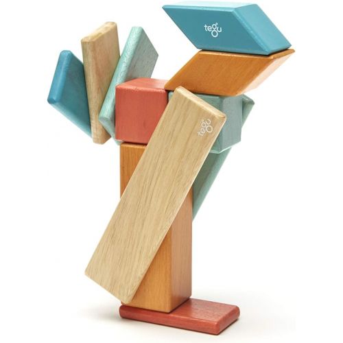  [아마존베스트]14 Piece Tegu Magnetic Wooden Block Set, Sunset