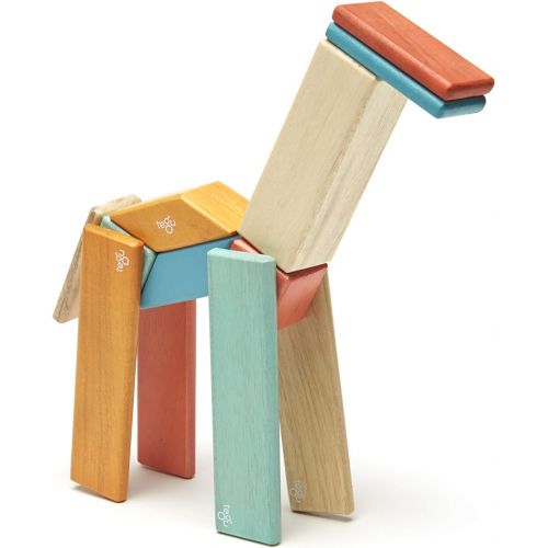  [아마존베스트]14 Piece Tegu Magnetic Wooden Block Set, Sunset