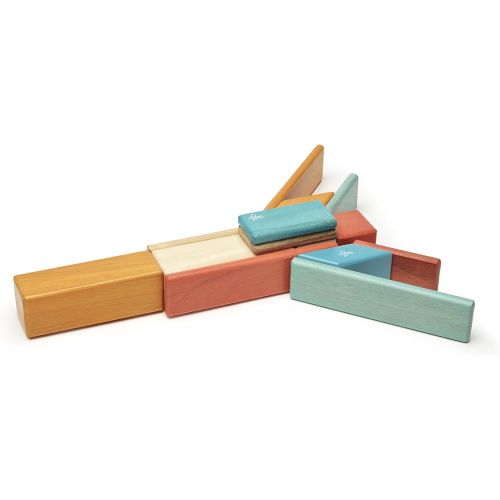  [아마존베스트]14 Piece Tegu Magnetic Wooden Block Set, Sunset