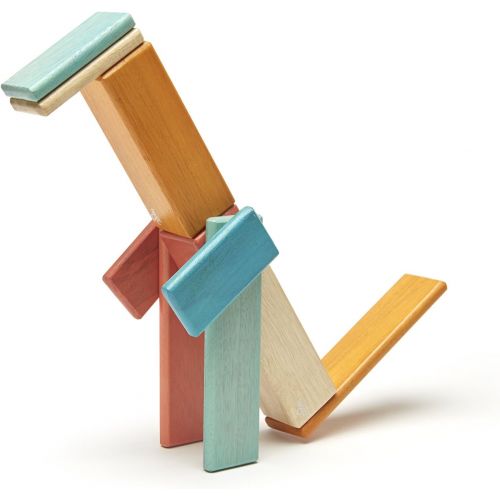  [아마존베스트]14 Piece Tegu Magnetic Wooden Block Set, Sunset