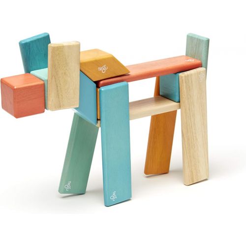 24 Piece Tegu Magnetic Wooden Block Set, Sunset
