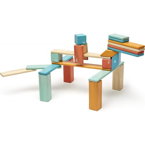  24 Piece Tegu Magnetic Wooden Block Set, Sunset