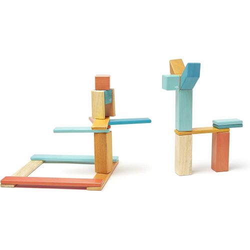  24 Piece Tegu Magnetic Wooden Block Set, Sunset