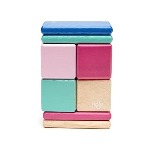  8 Piece Tegu Pocket Pouch Magnetic Wooden Block Set, Jungle