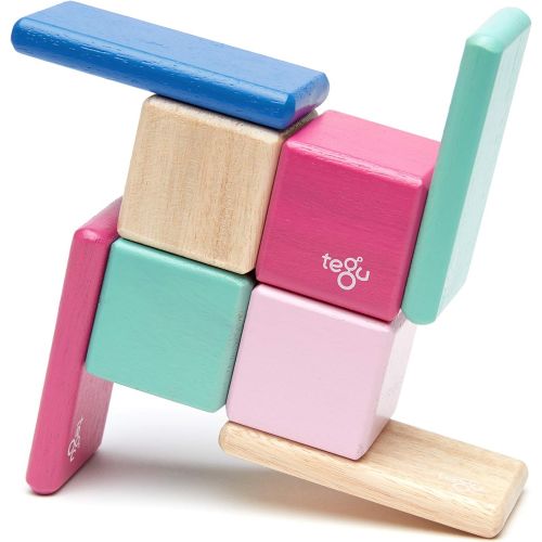  8 Piece Tegu Pocket Pouch Magnetic Wooden Block Set, Jungle