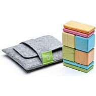 8 Piece Tegu Pocket Pouch Magnetic Wooden Block Set, Tints