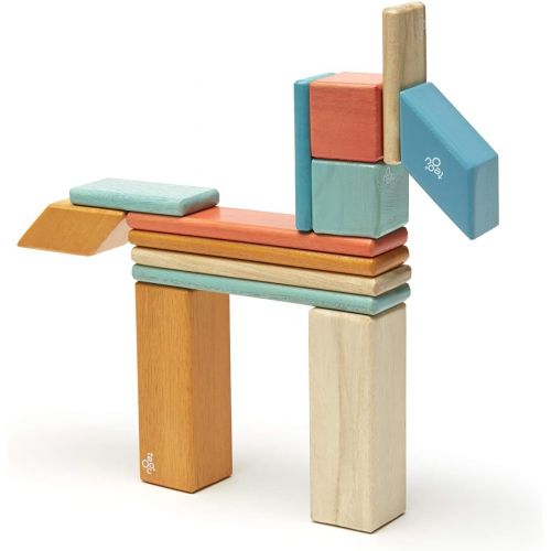  14 Piece Tegu Magnetic Wooden Block Set, Sunset