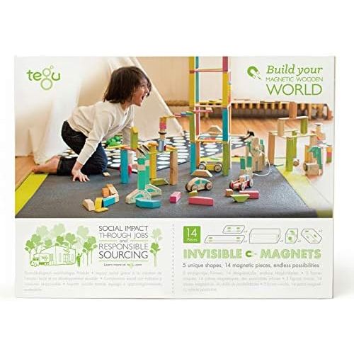  14 Piece Tegu Magnetic Wooden Block Set, Sunset