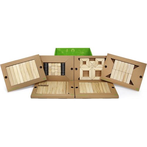  90 Piece Tegu Classroom Magnetic Wooden Block Set, Tints