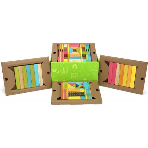  Tegu 130 Piece Classroom Magnetic Wooden Block Set, Future