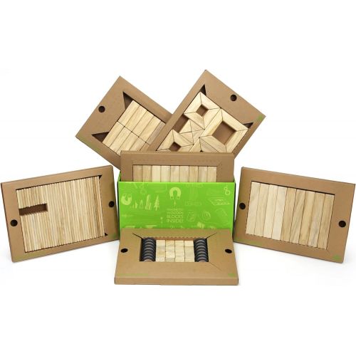  Tegu 130 Piece Classroom Magnetic Wooden Block Set, Future