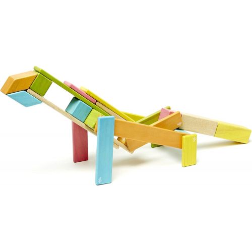  24 Piece Tegu Magnetic Wooden Block Set, Tints